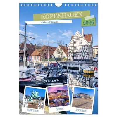 KOPENHAGEN Idylle und Historie (Wandkalender 2026 DIN A4 hoch), CALVENDO Monatskalender