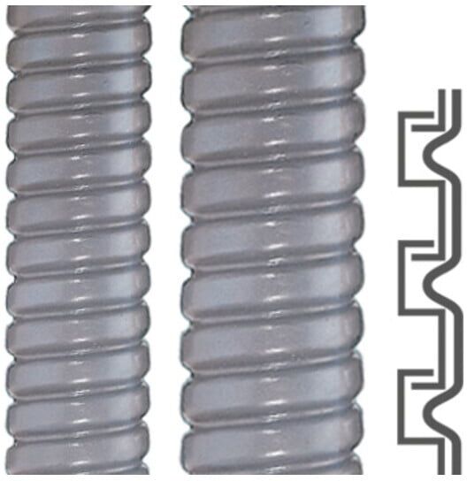 flexa Metallschutzschlauch SPR-PVC-AS flüssigkeitsdicht AD17 grau (12010111013)