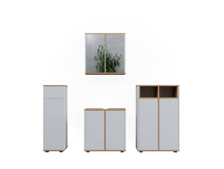 Vicco Badmöbel-Set Didi, Weiß/Artisan-Eiche 60 cm