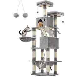 Feandrea Cat Spa (203 cm, Hellgrau), Katzenbaum