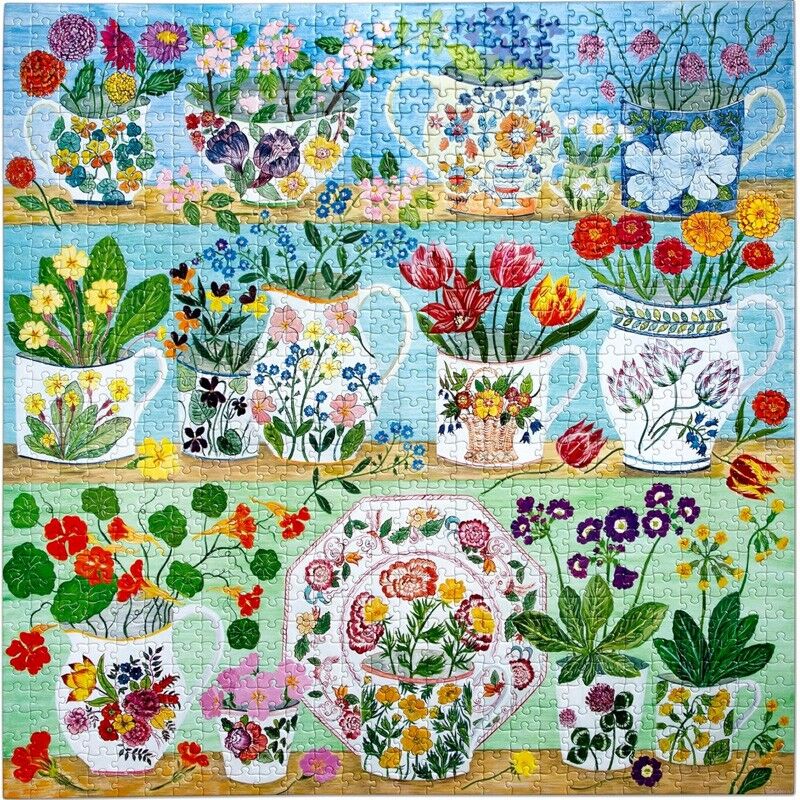 Puzzle 1000 pcs Floral Cupboard - Eeboo