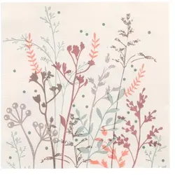 200 Servietten, 3-lagig 1/4-Falz 33 cm x 33 cm `Wild Grasses`