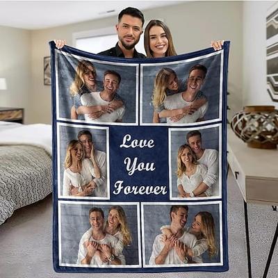 Personalisiertes Blanket Geschenke 6 Fotos personalisierte Paargeschenke individuell gestaltete Fotoschicht Ich liebe dich Geschenke Geburtstagsgeschenk für Frau Mann Freundin Freund Haustiere