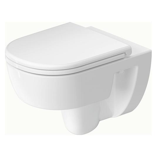 Duravit D-Code Wand-WC, Tiefspüler, rimless, 370x540x360mm, 4/2-Liter, Weiss Hochglanz (2513090000)