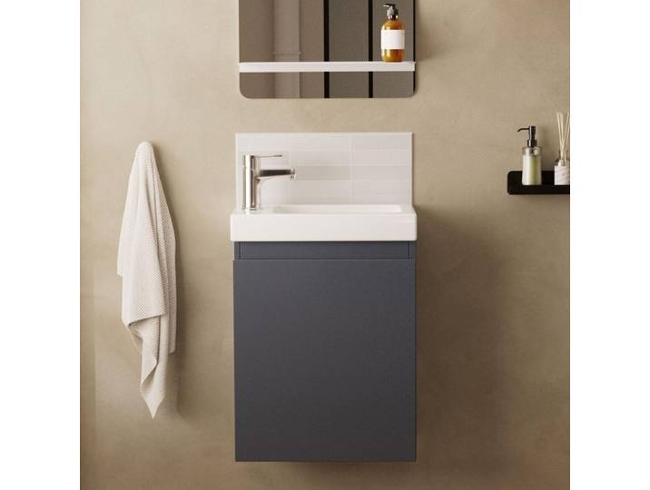 Mob In Meuble lave-mains suspendu LISA 41 cm Gris Anthracite
