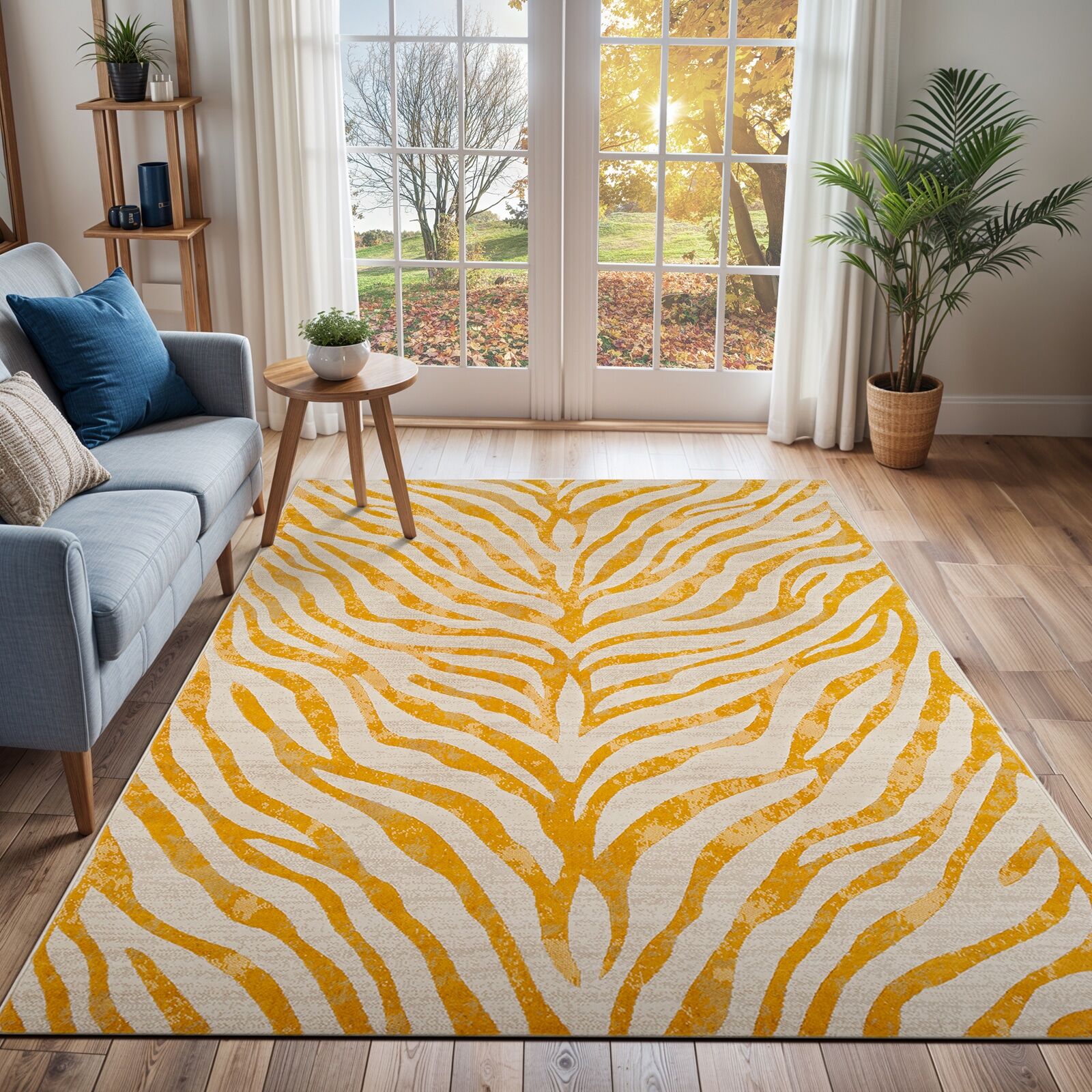 Teppich LIVABLISS "LUANDA", gelb, B:160cm H:11,4mm L:220cm, Polypropylen, Teppiche, Teppich gelb B : 160cm 1 Stk., 11,4mm, L: 220cm