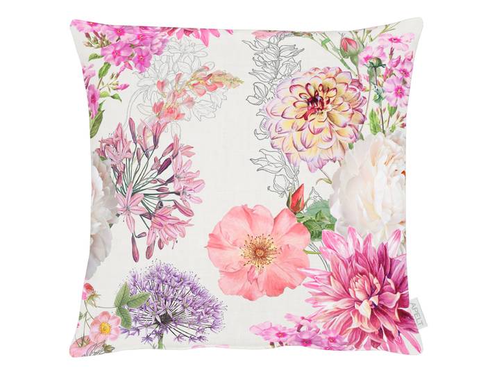 Housse de coussin 6748 Rose foncé/Rose 49 x 49cm Tissu mélangé
