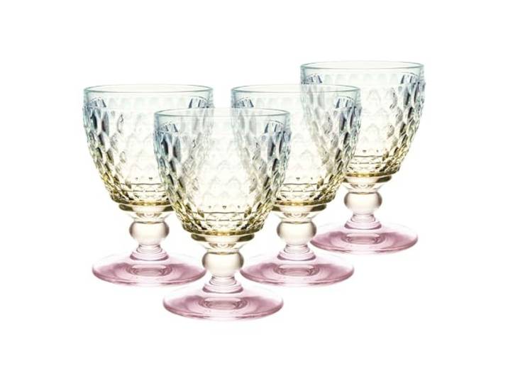 Villeroy & Boch Boston Pearl Wasserkelch 4er Set, Bunt Schimmernd, Spülmaschinenfest, Glas für Wasser und Säfte, Wasserglas, Trinkglas, Buntes Glas, Saftglas, Kristallglas