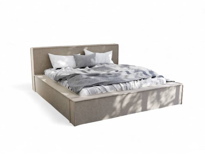 Fun Möbel Polsterbett Doppelbett FUN SAKURA in Frotteestoff Freya (ohne Matratze), mit großem Bettkasten