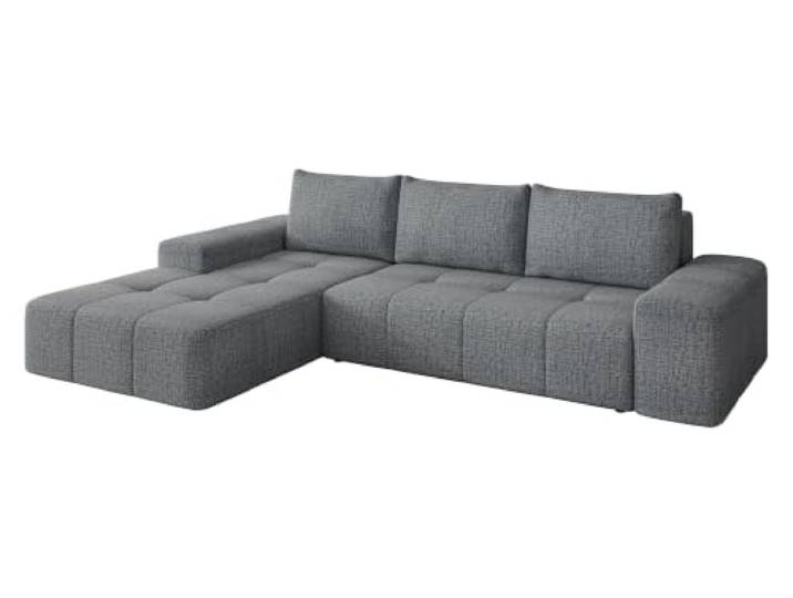 Mirjan24 Ecksofa Tonseo L mit Schlaffunktion (Donn 98, L) Eckcouch mit Bettkasten, Knopfheftung, losen Rückenkissen und Maschenware-Bezug, B/H/T: 275/78/173 cm
