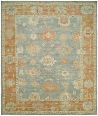 KALATY Traditional Multi-Colored Hand-Knotted Wool Area Rug