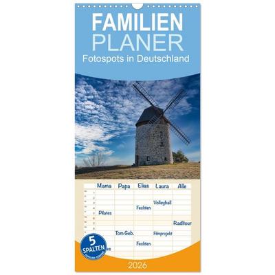 Familienplaner 2026 - Fotospots in Deutschland mit 5 Spalten (Wandkalender, 21 x 45 cm) CALVENDO