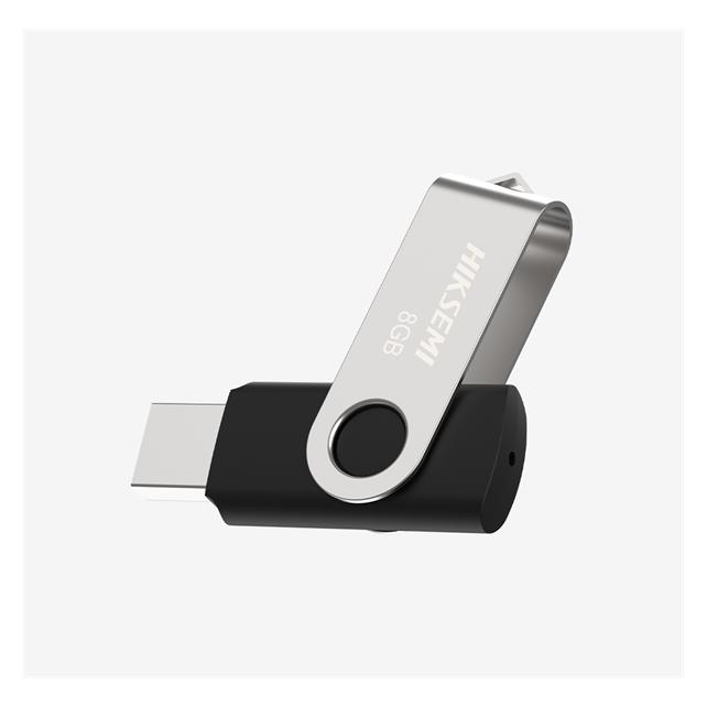 Hiksemi Hikvision Pendrive - 4GB USB2.0, ROTARY, M200S, Ezüst-Fekete (4 GB, USB-A) (PENHIKHSUSBM200S4G)