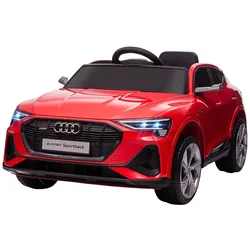 HOMCOM Kinder Elektroauto mit Fernbedienung, Musik, bis 5 km/h, Rot