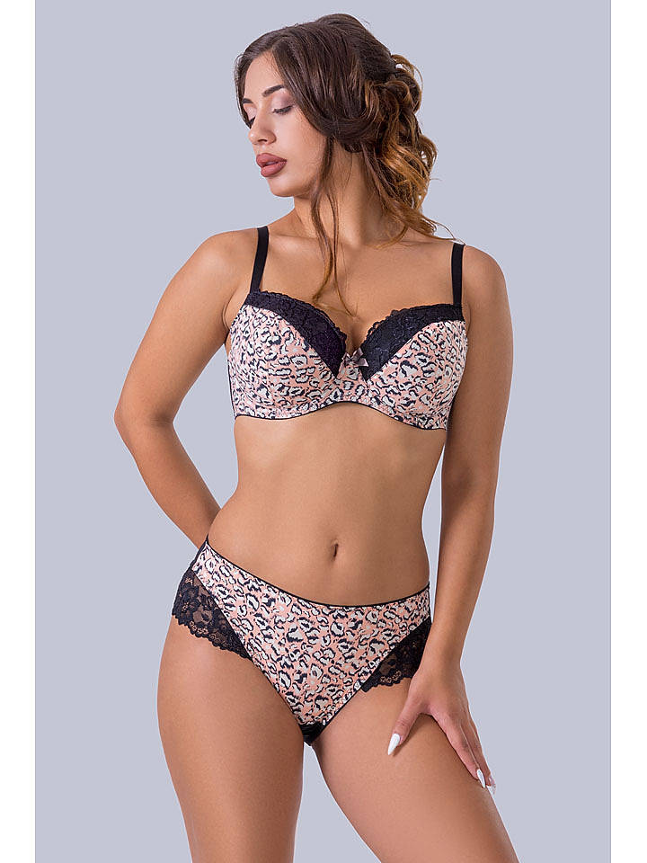 Valea Slip "Ula" in Schwarz/ Rosa - M