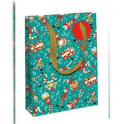 Clairefontaine 6x Große Geschenktasche, Wichtel, Excellia, 26,5x14x33cm - Blau X-34647-2C