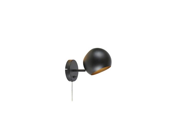 Edgar 1 Wandleuchte Black - Markslöjd - Wohnzimmer - Metall