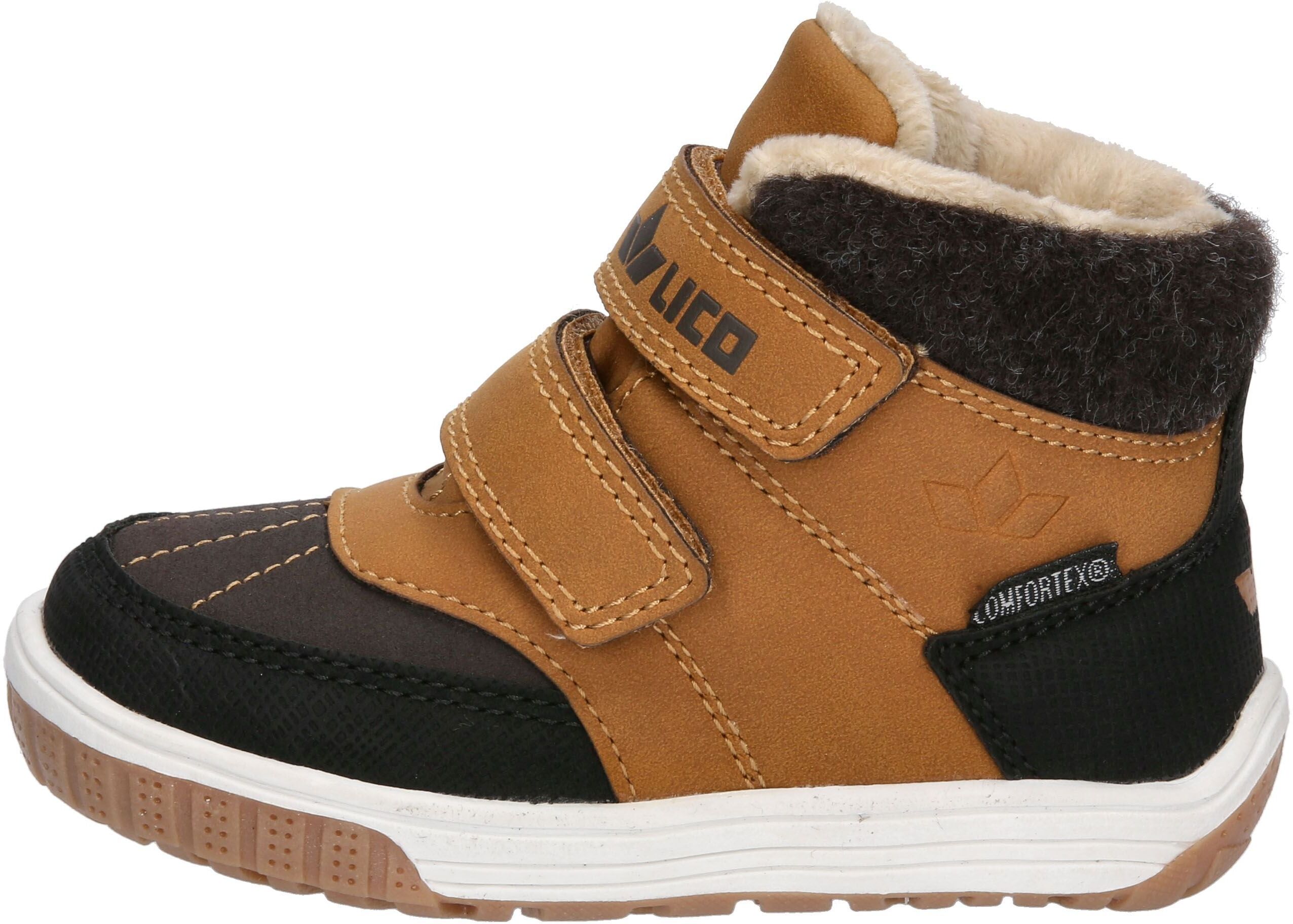 Lauflernschuh LICO "Lauflernschuh Pavel V", Jungen, Gr. 24, wärmend, braun, Synthetik, Schuhe Lauflernschuh braun 24, wärmend