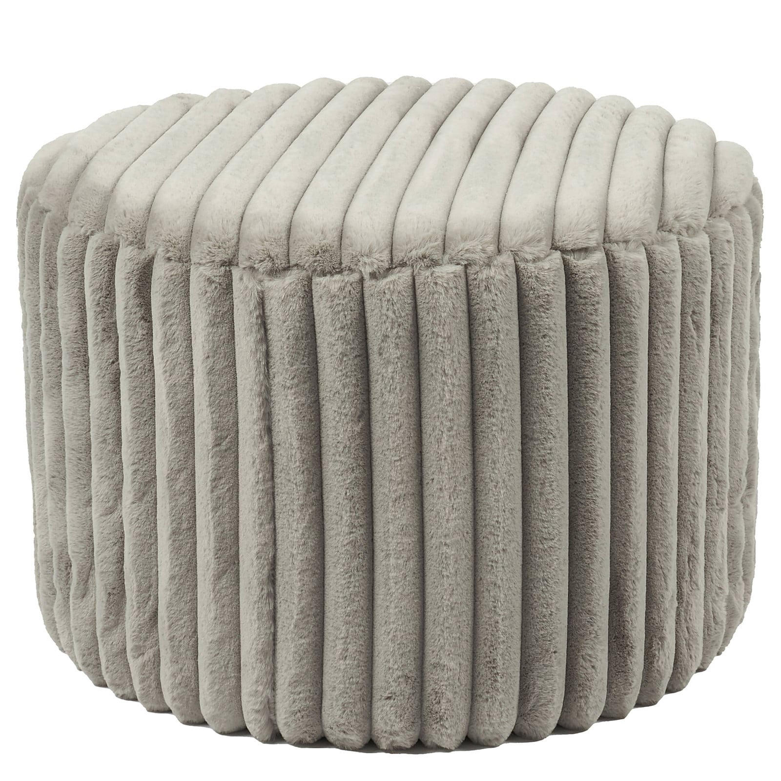home24 Poef Vishi grijs/lichtgrijs B/D/H: 55 x 38 x 55 cm