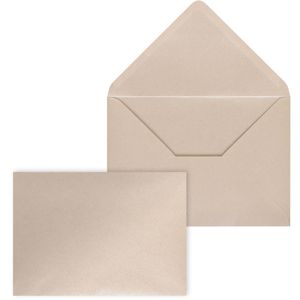 ÖKI Briefumschläge 20416, sand glänzend, B6, ohne Fenster, nassklebend, 120g/m², 10 Stück