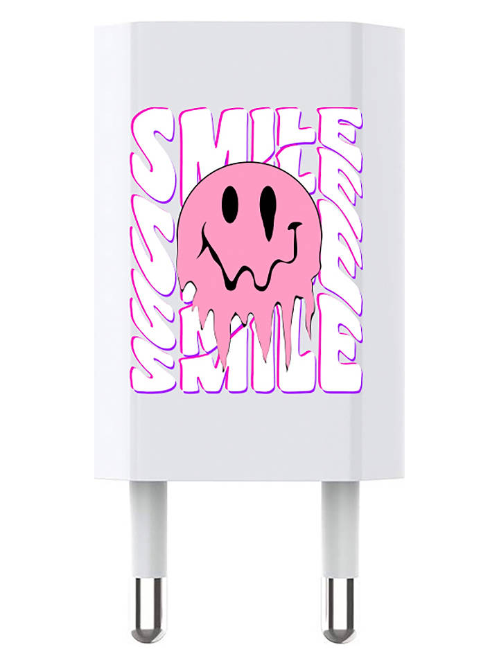 SmartCase USB-Netzstecker in Weiß/ Pink - onesize