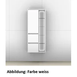 Artiqua 116 Midischrank, Weiß Hochglanz Select, 116-MLRB-1-50-R-7160-125 116-MLRB-1-50-R-7160-125