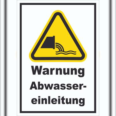 HB-Druck Schild Warnung Abwassereinleitung A2 (420x594mm)