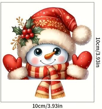 Modern Home Fixes Christmas Decoration Switch And Wall Sticker For Home, Self adhesive Santa Claus And The Snowman Vinyl Decals b
