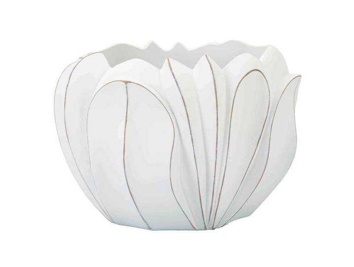 VASE Gardy Weiß B: 34,5 cm