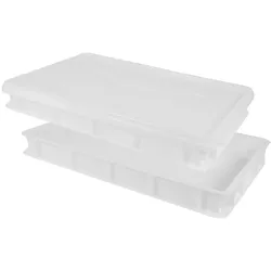 MOLDICA 2 Stapelbarer Brot- und Pizzagärschrank + 1 Deckel, Polyethylen, 60x40x7, weiß