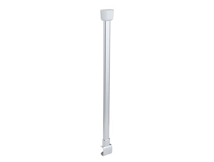WENKO Deckenstütze Mod. Era Chrom Winkel-Duschvorhangschiene aus rostfreiem Aluminium in L-Form für elegante Badezimmergestaltung 57 cm Chrom
