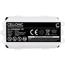 Cellonic Akku für Reolink Argus 3 Pro (1 Stk., 6000 mAh), Batterien + Akkus