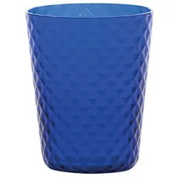 Zafferano 6er-Set Isolano Trinkgläser aus mundgeblasenem Glas, Blau, edles handgefertigtes Diamant-Design für elegante und tägliche Tische.