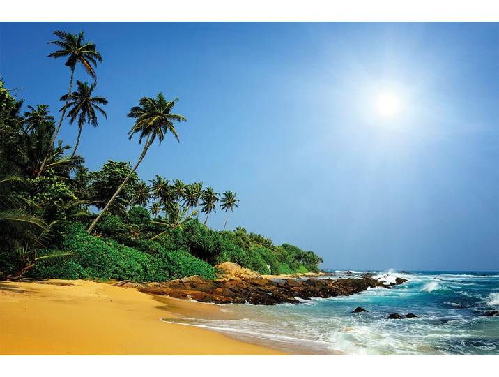 Fototapete PAPERMOON Sri Lanka Tropical Beach , bunt, B:2,5m L:1,86m, Vlies, Tapeten, Fototapete