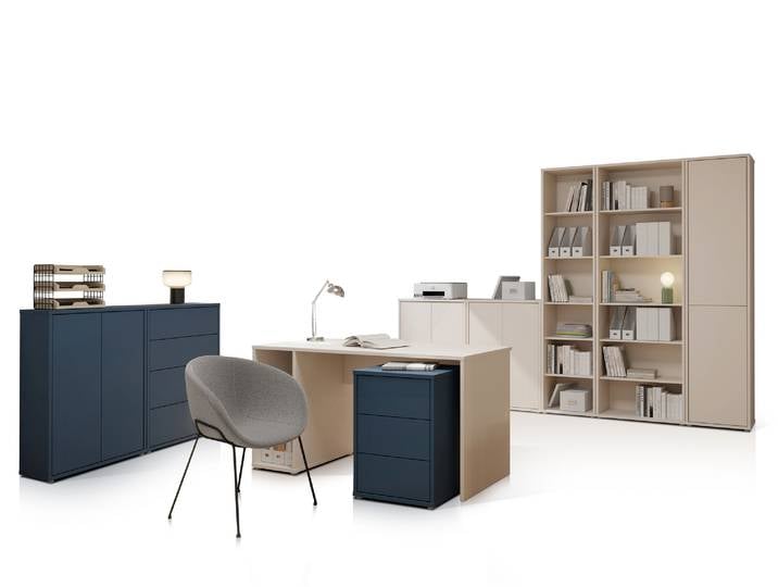 ADIAGO OFFICE Komplettbüro, Material Dekorspanplatte, sand /