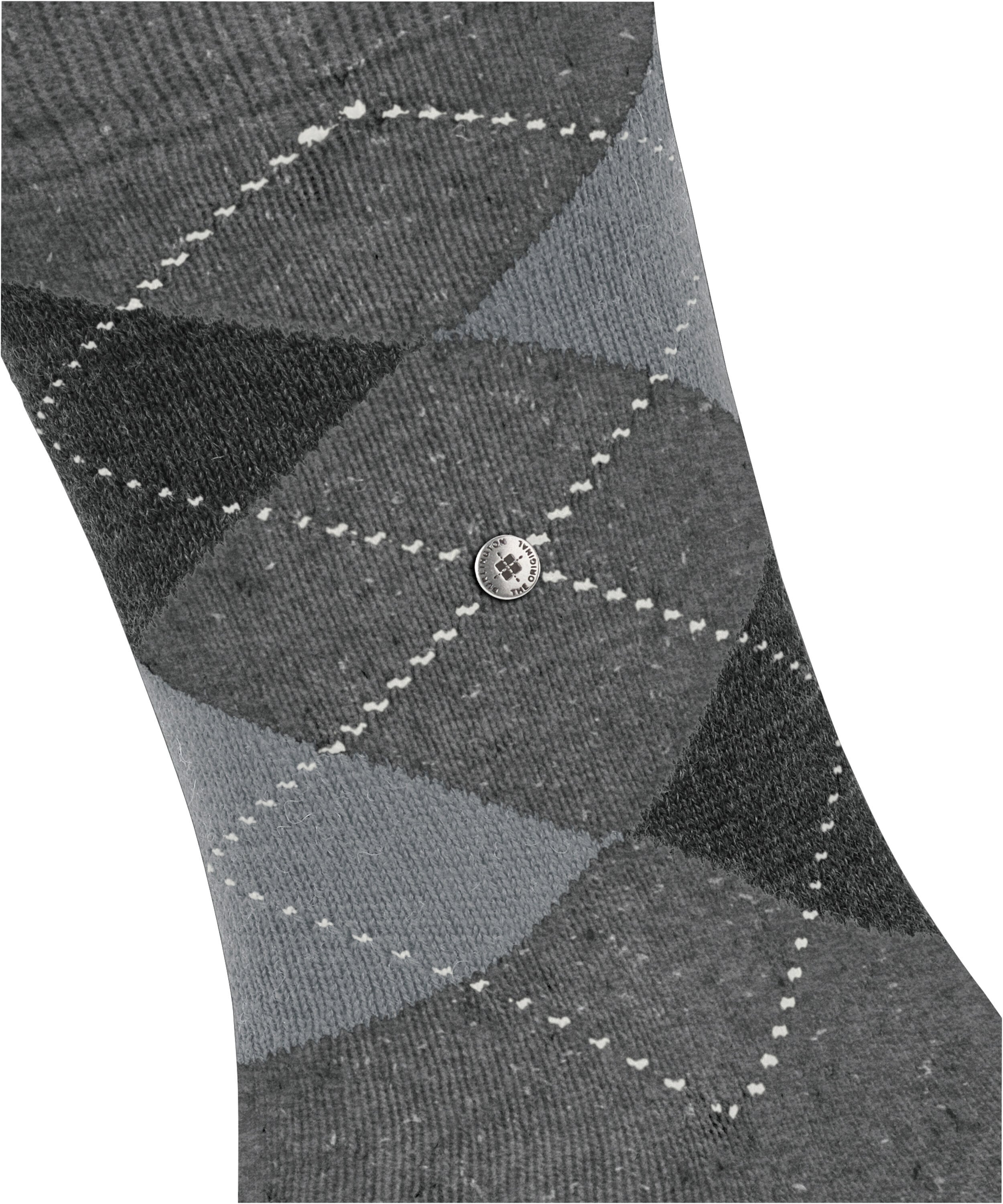 Burlington "Dundee" Einheitsgrösse 40-46, Argyle-Muster, Burlington-Clip carbon melange 40-46, Sockengrösse