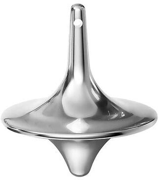 DynamicDeals Totem Metal Spinning Top Gyroscope Fidget Toy For Stress Relief & Desk Focus silvery