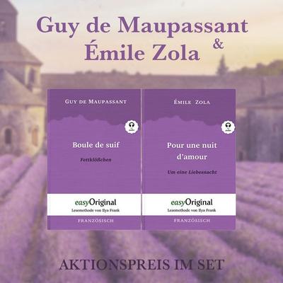Guy de Maupassant & Émile Zola (Bücher + Audio-Online) - Lesemethode von Ilya Frank, Set von Guy de Maupassant,Emile Zola, EasyOriginal Verlag,