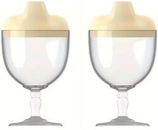 Inspired Finds Fun Kids Party Sippy Cup Goblet For Juice Milk Water 2pcs yellow