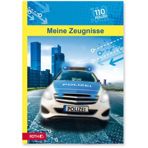 Roth Zeugnismappe 89343, mit Design, A4, Sichtbuch, mit Polizei 110, mit 10 Hüllen
