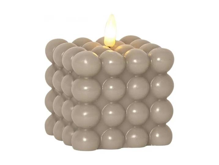 Star Trading Bougie Dot LED Flame Ø7,5x9,5 cm Beige
