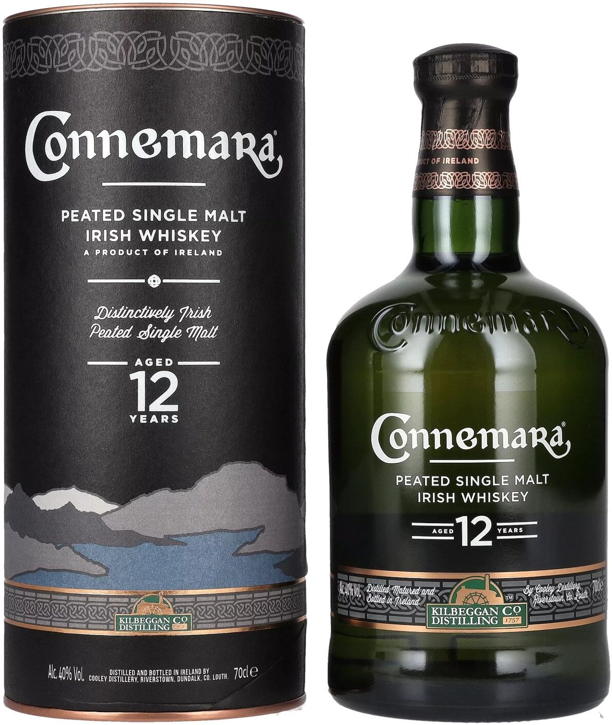 Connemara Whiskey Connemara 12 Years Old Peated Single Malt Irish Whiskey 40% Vol. 0,7l in Geschenkbox