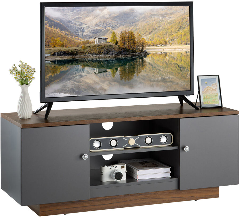 East Urban Home TV Stand for TVs up to 65" Grey/Walnut 65"