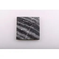 Teller, Kerzenteller Naturstein im Quadrath 12 x 12 cm, mit Filzgleiter