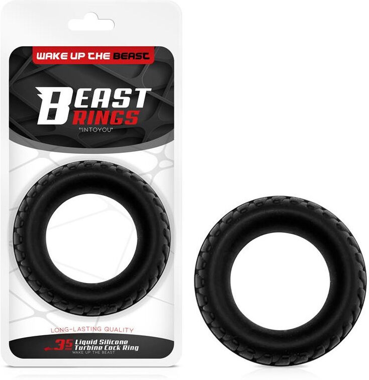 BEAST RINGS Anneau pénien en silicone liquide 35 mm pour une érection durable