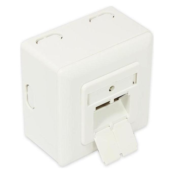 Good Connections Netzwerkdose Cat. 6, 2xRJ45, geschirmt, universal inkl. Aufputzgehäuse, DESIGNFÄHIG, vertikale Kabel (GC-N0027)