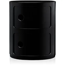 Componibili Recycled Container schwarz mit zwei Elementen (matt - 4986)