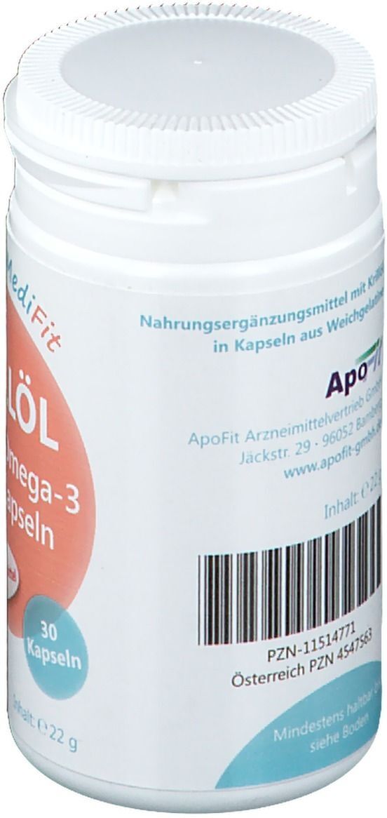 Krillöl 500 mg Omega-3 Forte Kapseln MediFit 30 St