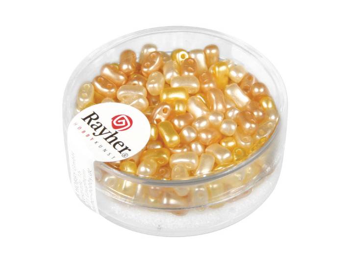 Rayher Doppelloch-Rocailles Mix 3 × 5 mm 12 g