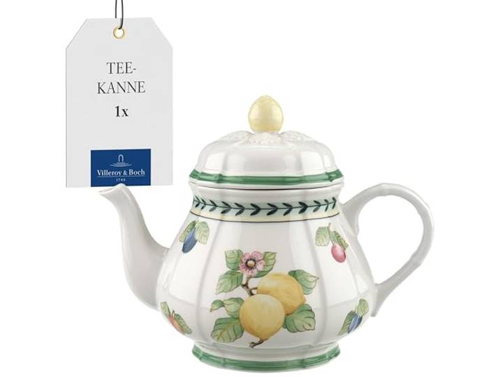Villeroy & Boch – French Garden Teekanne Bunt, Spülmaschinenfest, Mikrowellensicher, Kanne, Porzellan, Keramik, Premium Porzellan